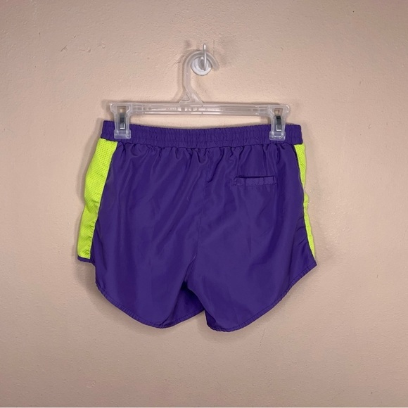 Medium DOM *READ Purple Green Activewear Shorts Womens Athletic Running Neon - Picture 4 of 9